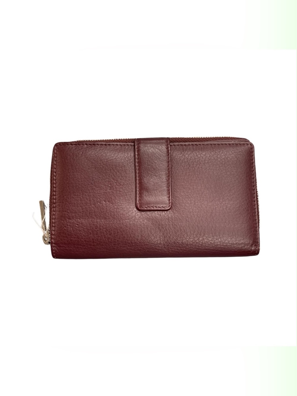 Valentina Burgundy Leather Zip & Snap Wallet